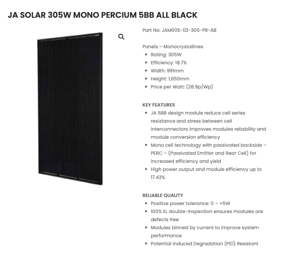 ja solar panel